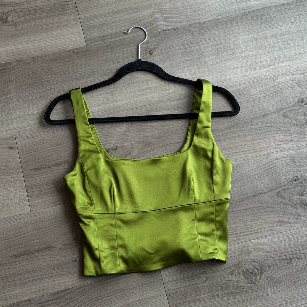 Aritzia | Wilfred Shine Bustier Top Green